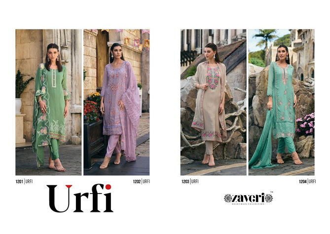 Zaveri Urfi Organza Readymade Suits Catalog
